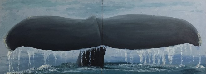 Water running off tail and updates to ocean near tail with ripples.